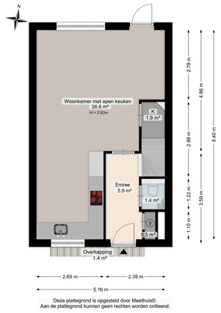 Floorplan - Walviuslaan 4, 9363 KN Marum